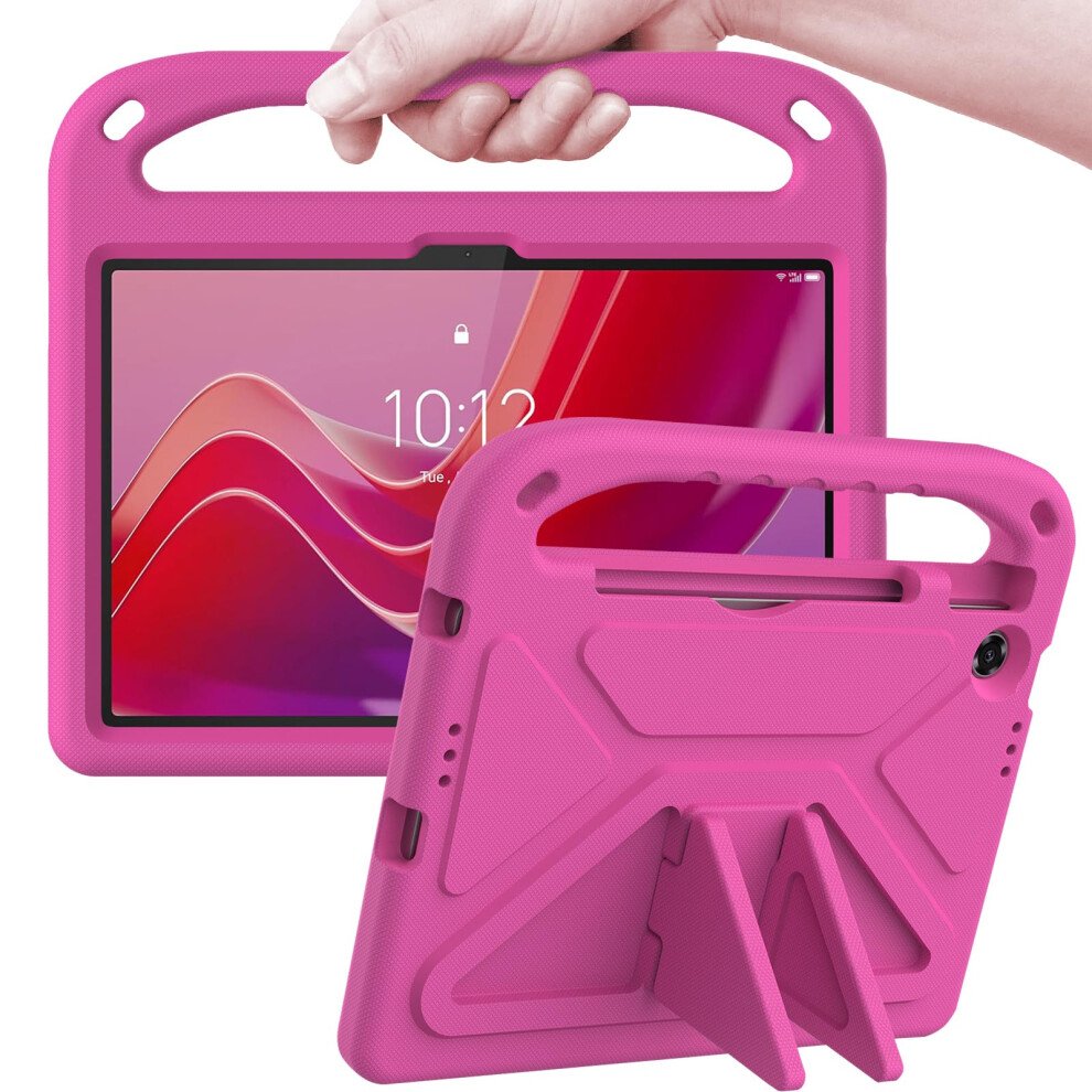 Atooz For Lenovo Tab 10.1 2025 Case, Kids Cover With Shockproof Handle Stand For Lenovo Tab 10.1Inch (Tb311xu / Tb311fu) Tablet (Rose) 5051221711232