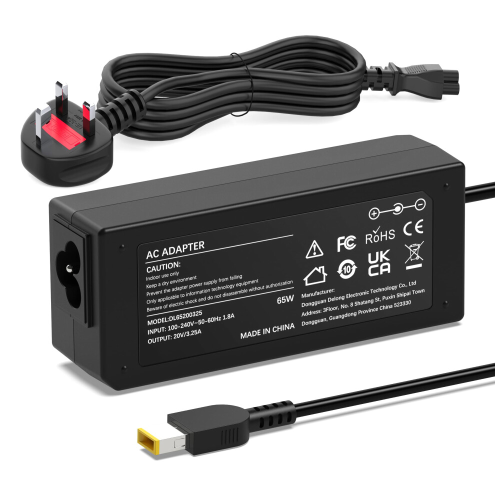 65W Usb Laptop Charger Compatible With Lenovo Thinkpad T440 T440s T450 T450s T460 T460s T470 T470s T550 T560 T570 X240 X250 X270 Z50 Z70 Yoga 2 Yellow 5051221709185