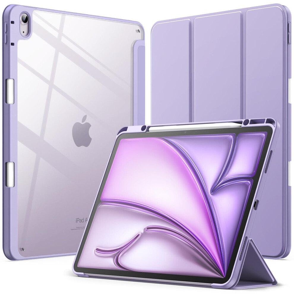 Photos - Other for Computer Jetech Case for iPad Air 13-Inch M3/M2  with Pencil Holder, Clear Transparent Back Shell Slim Stand Shockproof Ta (2025/2024)