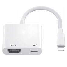 Denlane HDMI Adapter for iPhone 1080P HDMI Adapter for iPad to TV Sync Screen Video & Audio Digital AV Converter with Charging for iPhone, iPad, iPod