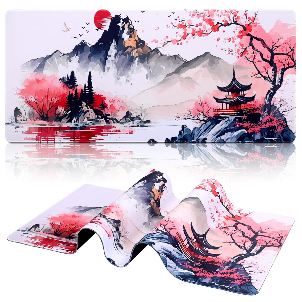 Yimomoyi Non Slip Mouse Pad, 90 X 40Cm Mouse Mat Extended, Gaming Mousepad Waterproof, Desk Mat With Rubber Base, Desk Pad Laptop For Office And Home 5051221708928
