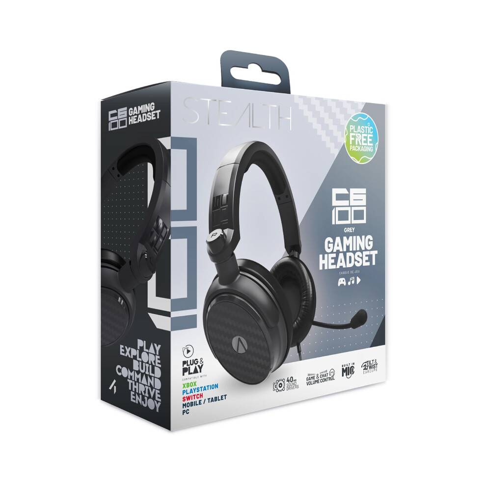 Stealth C6-100 Gaming Headset Range (Matte ) Grey 5051221711294