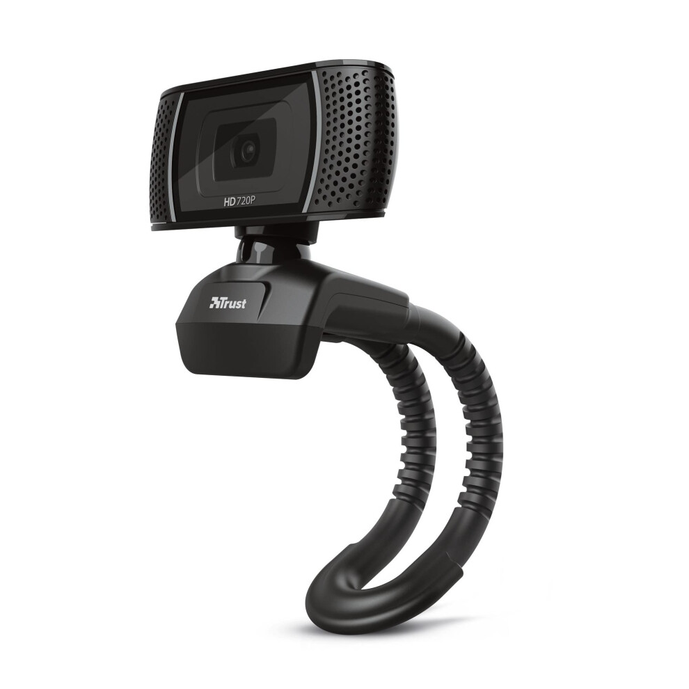 Trust Trino Hd Webcam With Microphone, 1280X720, 30 Fps, Universal Stand, Usb, Web Camera With Photo Button For Streaming, Video Calling, Skype, 5051221712925