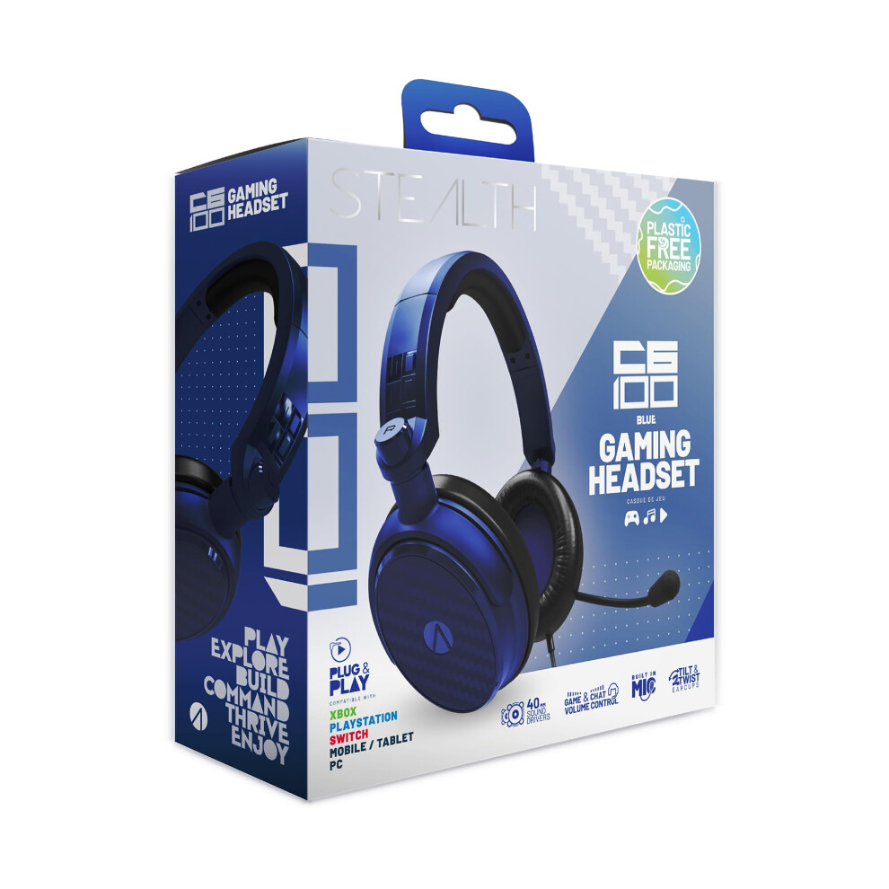Stealth C6-100 Gaming Headset Range (Matte ) Blue 5051221715261