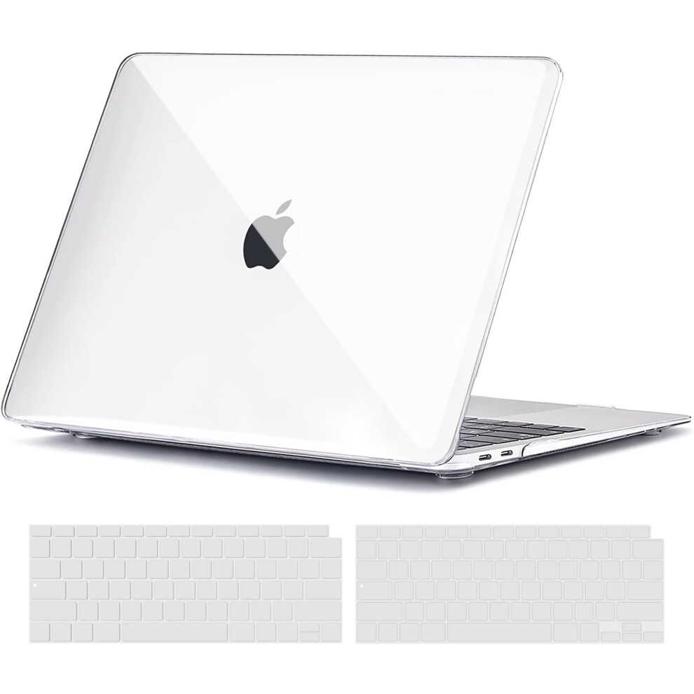 Tecool Case Compatible With Macbook Air M1 & Macbook Air 13 Inch Retina 2020 2019 2018 (A2337 A2179 A1932), Plastic Snap On Hard Shell Cover & Uk Eu 5051221715988