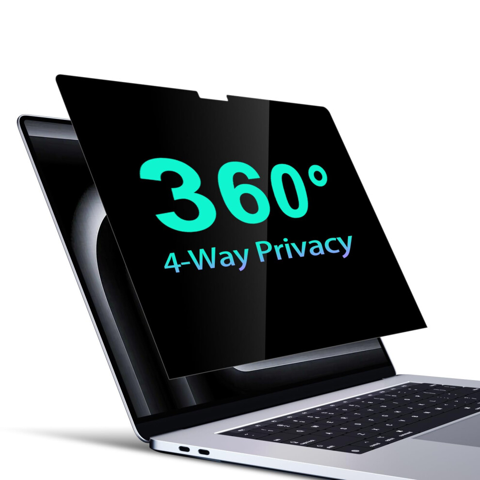 Stary Privacy Screen For Macbook Air 13.6 Inch (2022-2025,M4,M3,M2), Laptop Privacy Film All Round Anti Peeping Glare Macbook Protection Blue/Light 5051222476147