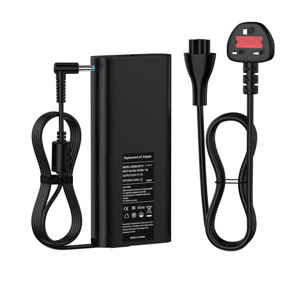 Shefor 150W Laptop Charger Compatible With Hp Pavilion Gaming 15 17, Omen 15 17, Zbook Studio G3 G4 G5 G6 G7 G8 Fury 15 17 G7 G8 Tpn-Ca11 Tpn-Da09 5051222477717