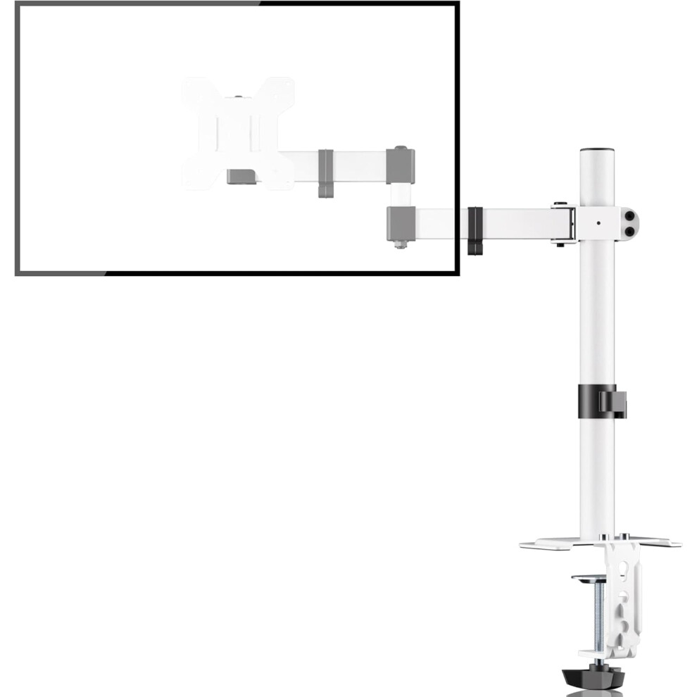 Bracwiser Single Monitor Arm Desk Mount, Max Load 10Kg For 13-32 Inch Lcd Led Screens, Adjustable Single Desk Monitor Mount With Tilt Swivel Rotation, 5051222477731