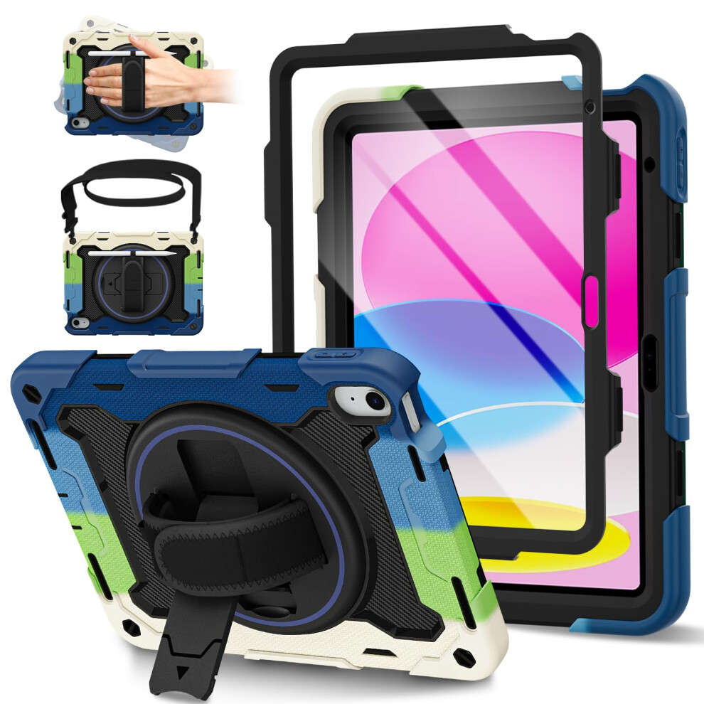 Photos - Other for Computer ROSROME Case for iPad (A16) 11th/10th Generation /2022  with HD Screen Protector, Heavy Duty Shockpro 2025(11 Inch/10.9 Inch)