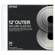 GPXIIZ Vinyl Sleeves Outer 12 Inch | 50x Thickened Record Sleeves | No Edge Tears | Durable 100 Micron Polyethylene | UV Resistant | Clear Plastic