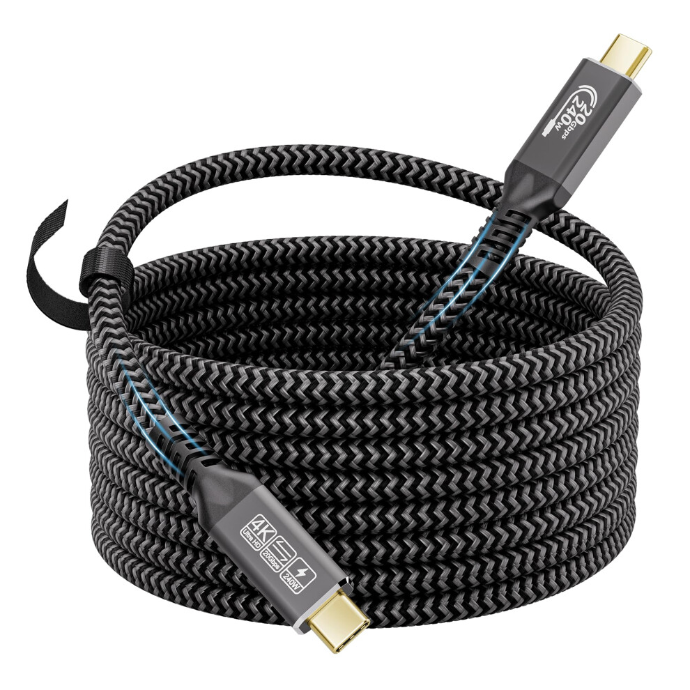 Cakoble 3M Usb C Cable,20Gbps Usb 3.2 Gen2x2 Compatible Thunderbolt 4 Thunderbolt 3, Usbc Charger 240W 48V/5A 5K@ 60Hz Usb C Display Cable For I-Phone 5051222474624