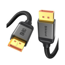 Silkland 80Gbps DisplayPort Cable 2.1 3M, [8K@240Hz, 4K@960Hz 480Hz 360Hz 240Hz] Braided DP 2.1 to DP Cable, HDR HDCP DSC 1.2a Display Port Compatible