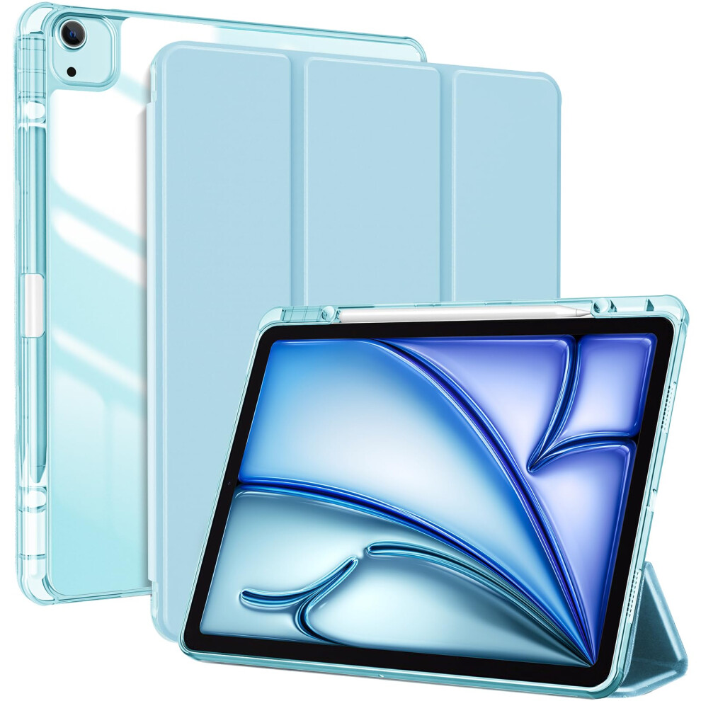 Procase For Ipad Air 13 Inch Case M3 2025/ M2 2024 With Pencil Holder, Hybrid Smart Cover Ipad 13 Air M3 M2 Case With Clear Transparent Back, Support 5051221715346