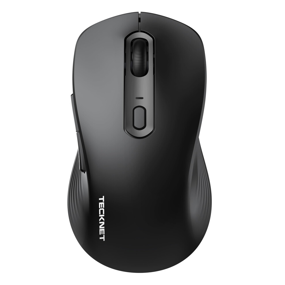 Tecknet Wireless Mouse, Tri-Mode Bluetooth 5.0/3.0 & 2.4G Laptop Mouse Wireless, 4800Dpi Optical Tracking With 6 Adjustable Levels, Cordless Usb