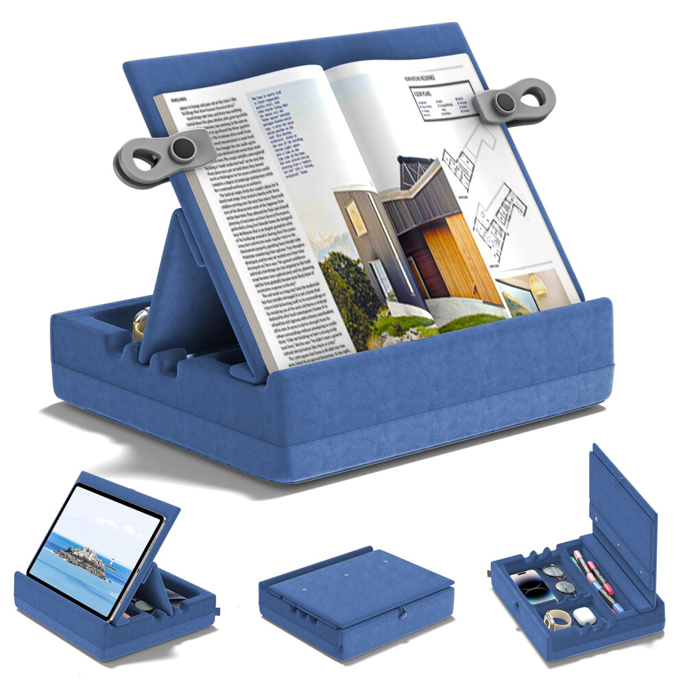 Kdd Book Stand Holder For Reading, Multi-Angle Viewing Reading Pillow Stands With Organizer Tray For Lap, Bed, Desk And Couch, Foldable Tablet Pillow 5051221717142