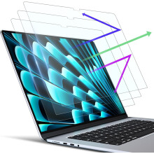 PYS [3-Pack Anti Blue Light Screen Protector for MacBook Air 15.3-Inch (2025/2024/2023, M4/M3/M2), Anti-Glare PET Matte Film, nti-Scratch,