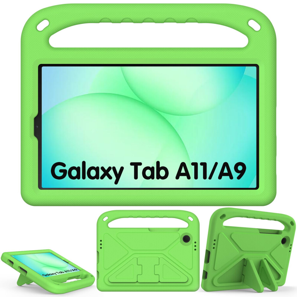 Xunylyee Kids Case For Samsung Galaxy Tab A9 8.7"/ Galaxy Tab A11 (8.7 Inch) 2025 Sm-X110/ Sm-X115/ Sm-X133/Sm-X135 Cover, Green 5051221718514