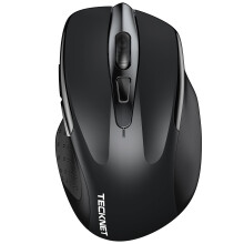 TECKNET Bluetooth Mouse, 4800DPI Wireless Mouse Computer Silent Click USB Mice Bluetooth 3.0/5.0 and 2.4GHz Connectivity with 6 Adjustable DPI, 30