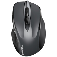 TECKNET Bluetooth Mouse, 4800DPI Wireless Mouse Computer Silent Click USB Mice Bluetooth 3.0/5.0 and 2.4GHz Connectivity with 6 Adjustable DPI, 30