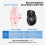 TeckNet TECKNET Bluetooth Mouse, 4800DPI Wireless Mouse Computer Silent Click USB Mice Bluetooth 3.0/5.0 and 2.4GHz Connectivity with 6 Adjustable DPI, 30 5
