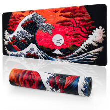EFISH Gaming Mouse Mat Large Mouse Pad (31.5" x 11.8") Washable Laptop Desk Pad, Japanese Keyboard Pad, Non-Slip Rubber Base Desk Mat for Macbook, PC,