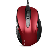 TECKNET Wired Mouse, 6400 DPI with 4 Adjustable DPI, 6-Button Optical Mouse, Ergonomic Design for Laptop, Chromebook, PC, Desktop, Mac, Notebook