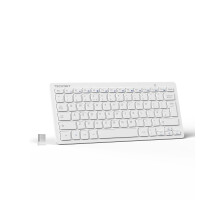 TECKNET 2.4G Wireless Keyboard, Small Keyboards with Media Hotkeys, Ultra Slim Compact Wireless Keyboard, 12-Month Battery Life, Compatible with PC,
