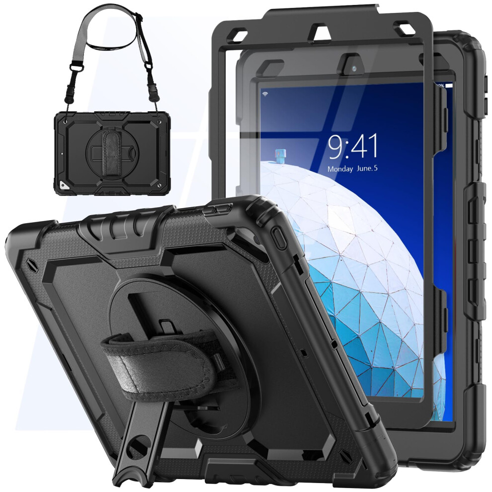 Seymcy Case For Ipad Air 3Rd Generation 2019/ Ipad Pro 10.5 Inch Case 2017, Full-Body Shockproof With Screen Protector, 360? Rotating Hand Strap & 5051221725758