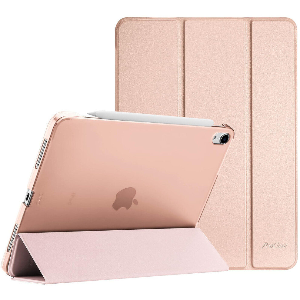 Procase Smart Case For Ipad Air 11-Inch M3 2025/M2 2024/10.9" Air 5Th 4Th 2022 2020, Protective Cover For Ipad Air 5 4 -Rosegold 5051221726526