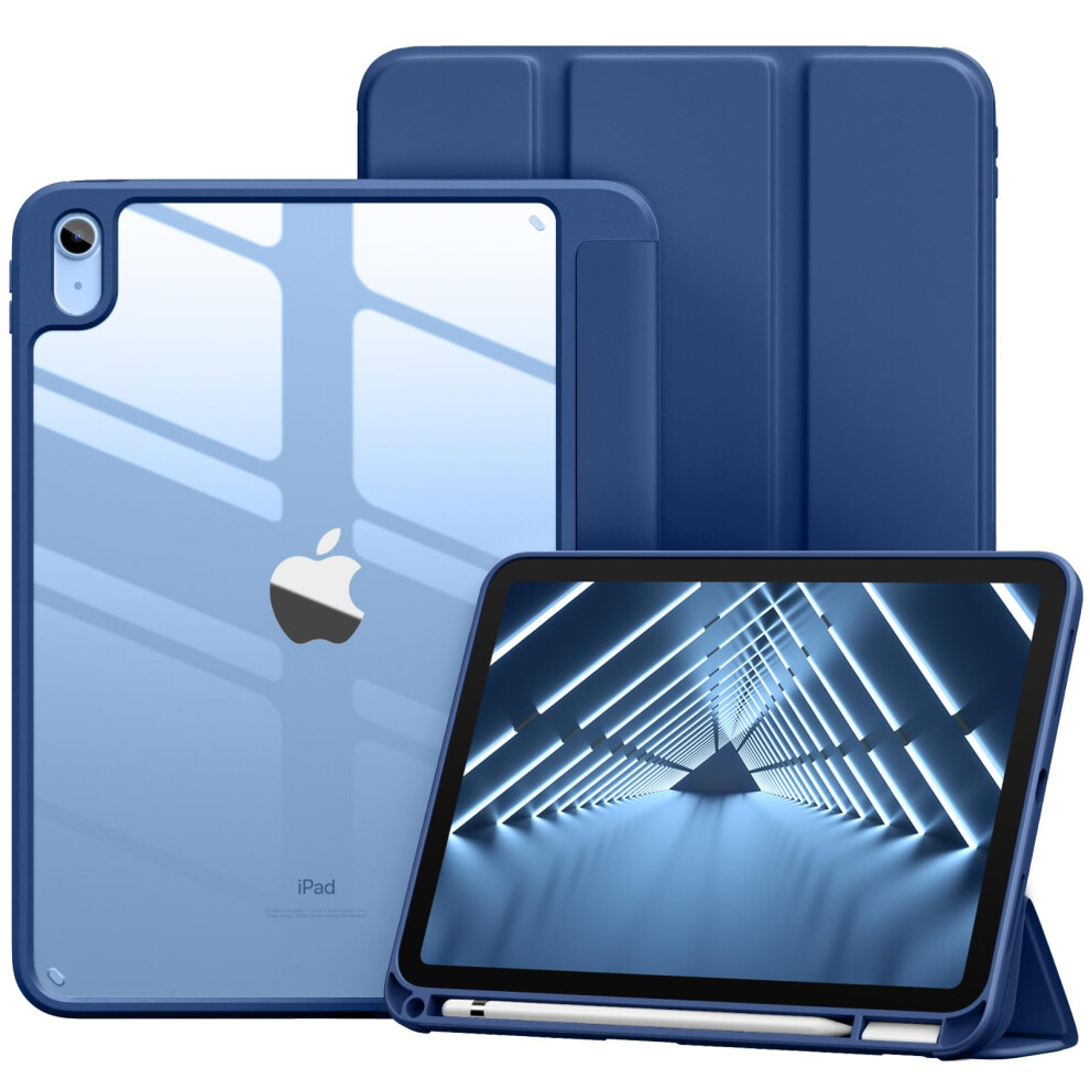 Vobafe Case For Ipad A16 11Th Generation 11 Inch 2025/Ipad 10Th Generation 10.9 Inch 2022, Pc Clear Back Cover, Trifold Stand For Ipad 11Th/10Th Gen 5051222482872