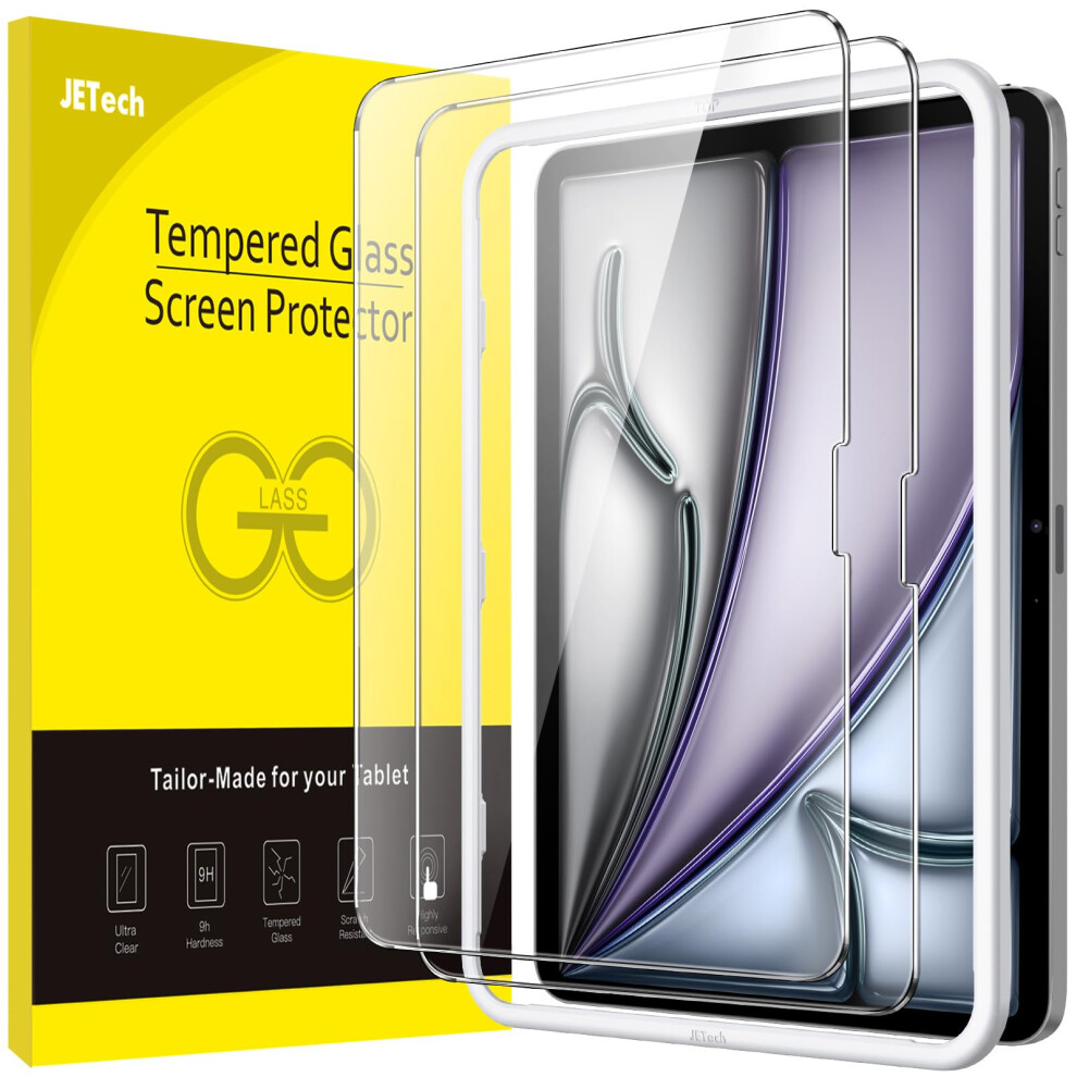 Jetech Screen Protector For Ipad Air 13-Inch M3/M2 (2025/2024) With Easy Installation Frame, Tempered Glass Film, Hd Clear, 2-Pack 5051221725215