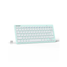 TECKNET 2.4G Wireless Keyboard For Windows/Chrome OS, UK Layout Compact Mini Keyboard, Small Silent Whisper-Quiet Keyboards with 12 months Battery
