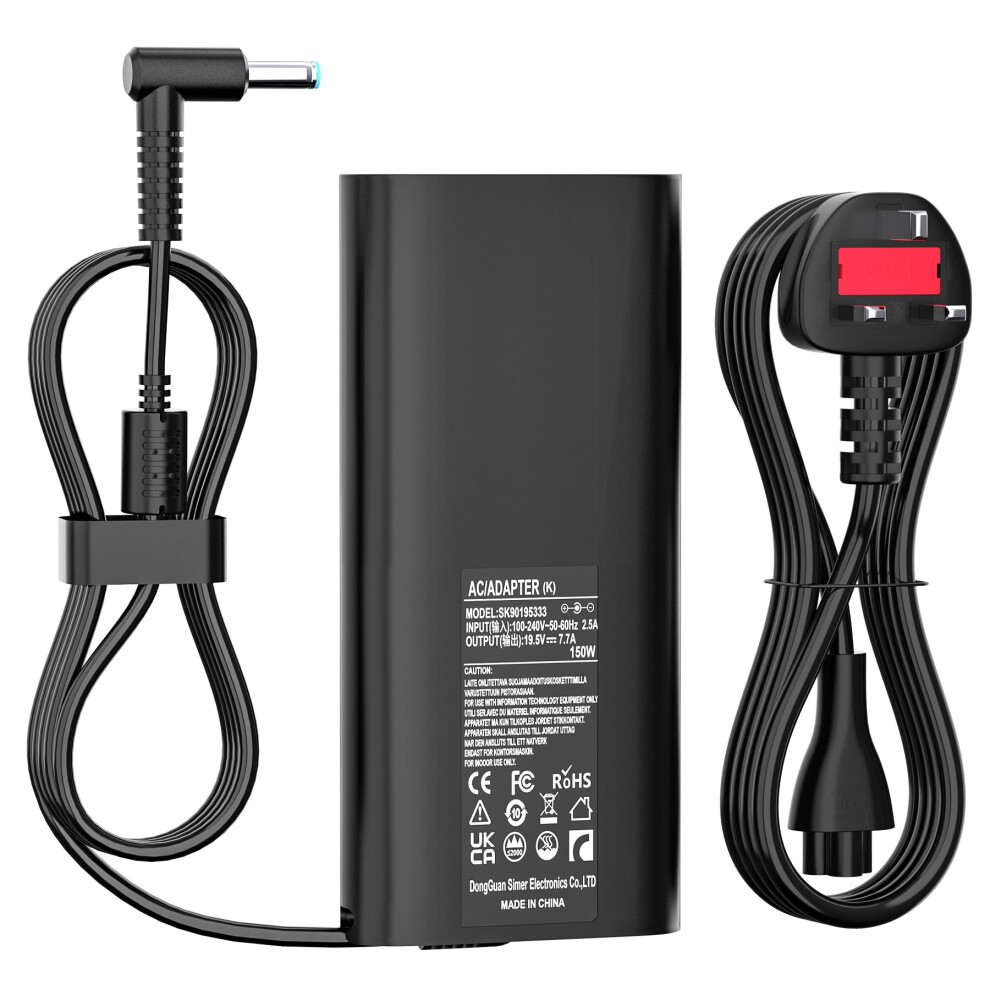 150W Laptop Charger Compatible With Hp Zbook 15 16 17 Studio G3 G4 G5 G6 G7 G8, Omen 15 17 Pavilion Gaming 15 17, Fury 15 17 G7 G8 Tpn-Ca11 Tpn-Da09 5051221727721