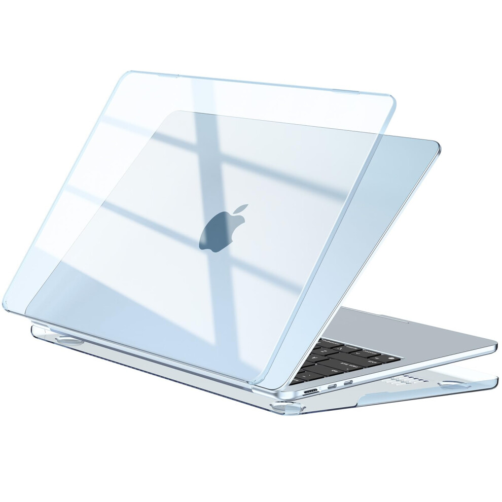 Eoocoo Compatible For Macbook Air 13.6 Inch Case M4 M3 M2 2025 2024 2022 Release [Official Sky Match] [Logo-Clear] Model A3240 A3113 A2681, Blue 5051221728421