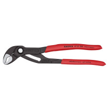 KNIPEX Cobra Water Pump Pliers, 250 mm, Nuts to 46 mm, Pipes to 50 mm, Self-Locking, Fine Adjustment by Button Push, Pipe Wrench, 87 01 250