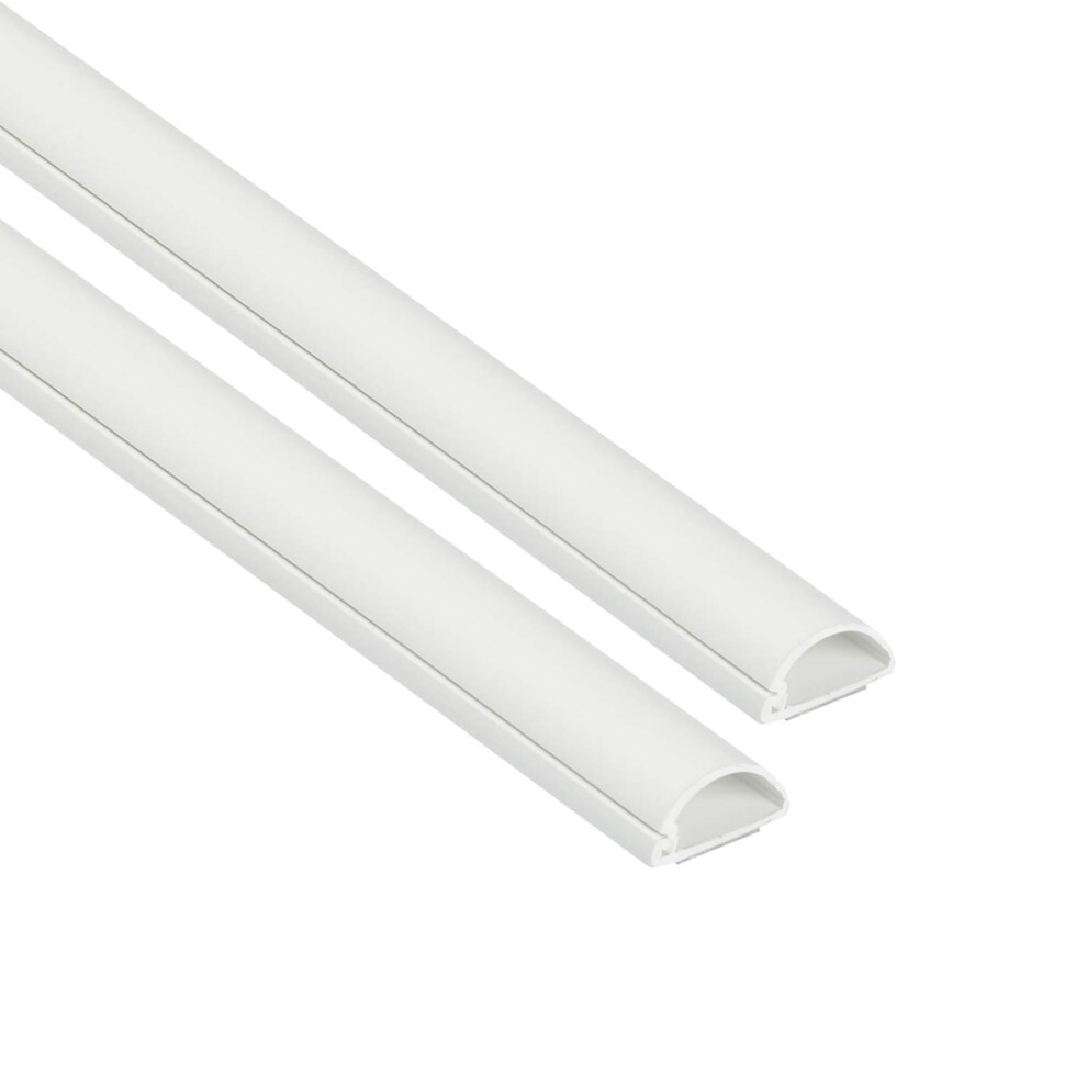 D-Line Micro Cable Trunking (2-Meter) Self-Adhesive Cable Covers Electrical Cable Tidy, Popular Cable Management Solution 20Mm (W) X 10Mm (H) - 2 X 1 5051221732015