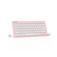 TECKNET 2.4G Wireless Keyboard For Windows/Chrome OS, UK Layout Compact Mini Keyboard, Small Silent Whisper-Quiet Keyboards with 12 months Battery