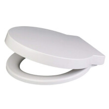 Euroshowers 87360 Round Soft Close Toilet Seat, White, 400 mm x 420 mm