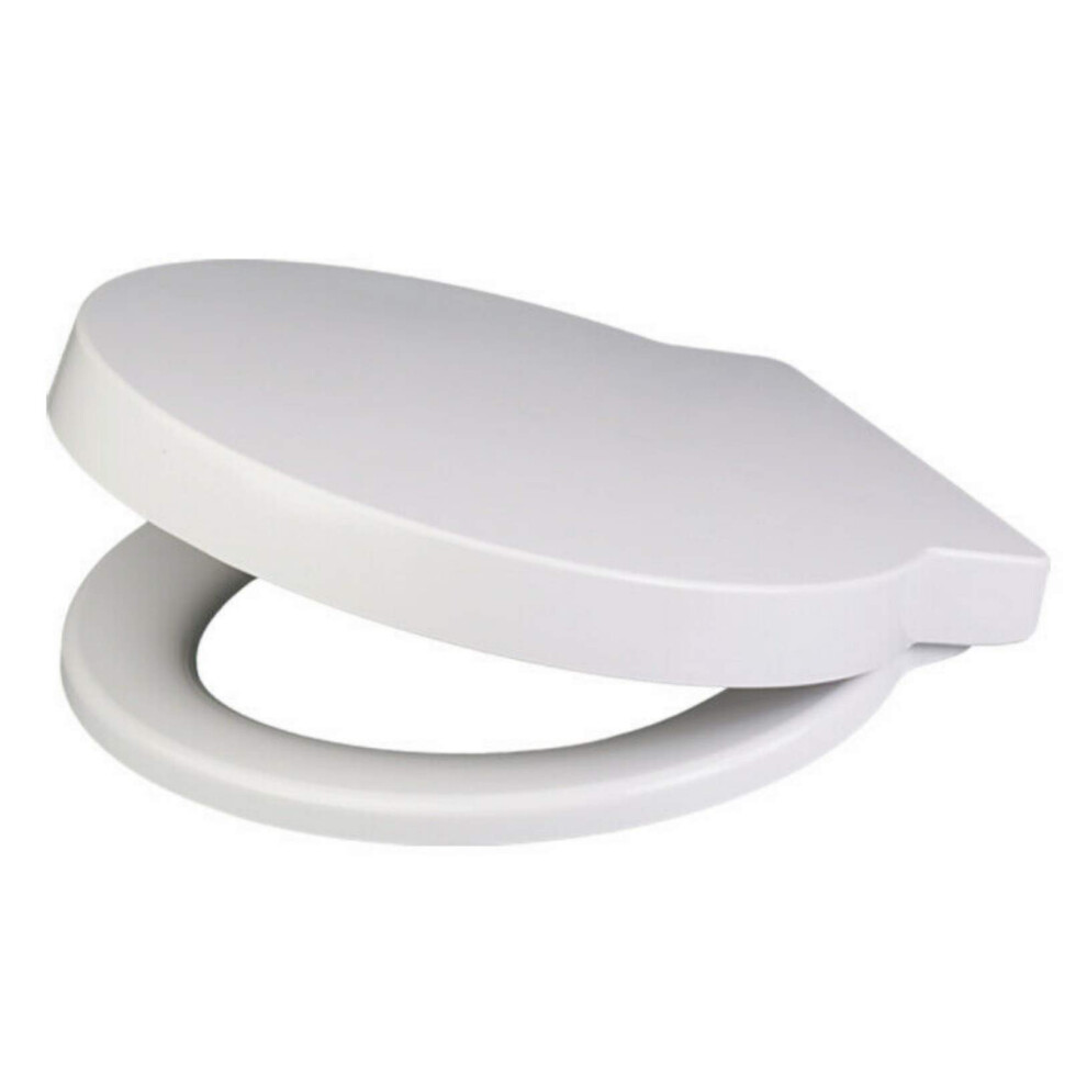 Euroshowers 87360 Round Soft Close Toilet Seat, 400 Mm X 420 Mm White