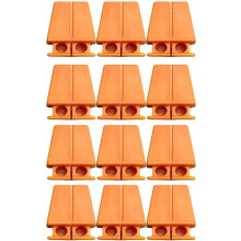 Brick Line Blocks [12 Pack] for Bricklaying Straight Bricks Orange Corner Line Anchor Blocks (12 Blocks)