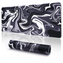 YUWLDD Gaming Desk Pad (31.5 x 11.8 x0.12 inch), Washable Large Mouse Mat with Anti-Slip Rubber Base, Extended for Office & Home