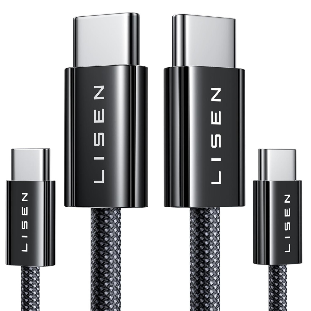 Lisen 240W Usbc To Usbc Cable [2-Pack 1M+2M] C To C Charger Cable Fast Charge Type C Charger Cable Fast Charging For Iphone 17 16 15 Pro Max, Macbook 5051221733258