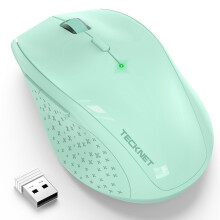 TECKNET 2.4G Wireless Mouse for Laptop, 4800 DPI Optical Computer Mouse with 6 Adjustable Levels, 30 Months Long Battery Life Cordless USB Silent
