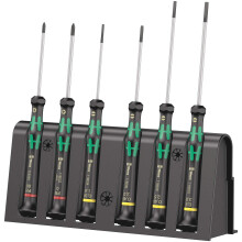 Wera 2035/6 A Kraftform Micro Screwdriver Set, for electronic applications, PH/SL, 6 Piece, 05118150001