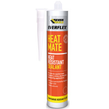 Everbuild Everflex Heat Mate Sealant ? High Performance Heat Resistant Silicone Sealant ? Waterproof ? Low Dirt Pick Up ? Permanently Flexible ? Black