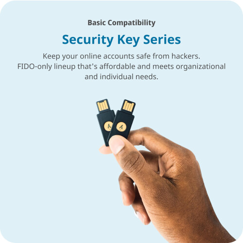 Yubico - Security Key C NFC - Basic compatibility - Multi-factor authentication (MFA) security key and passkey, connect via USB-C or NFC, FIDO 2