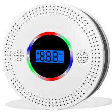 Smoke Alarm and Carbon Monoxide Detector, Smoke Alarm and CO Alarms Battery Powered with LCD Digital Display and Sound Alarm, EN 50291 CO Monitor for