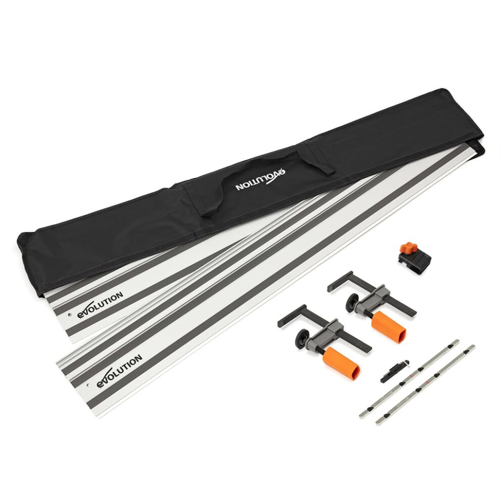 Evolution Power Tools St2800-G2 Circular Saw Guide Rail / Track | Universal Fits Most Brands Makita, Bosch, Festool | 2.8M (2X 1400Mm ) With 5051221738239