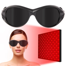 FREEMASCOT Red Light Therapy Glasses, 200-2000nm IPL Safety Glasses for Laser Hair Removal, Tanning and Red Light Therapy Eye Protection