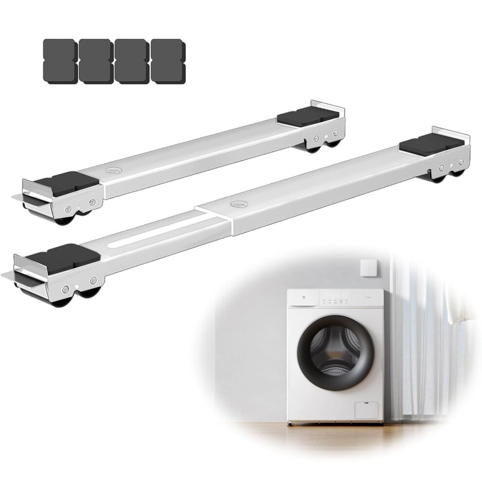 Tokincen Adjustable Heavy Duty Appliance Rollers, Furniture Moving Roller Wheels With Brake, Washing Machine Wheels Load Bearing 660Lbs For 5051221737652